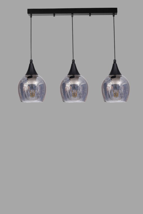 Opviq Lámpara de araña 9064-5 Gris y Negro